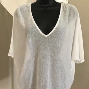 Chico’s Sweater Dolman Split Sleeve Sheer